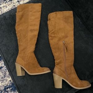 Light Brown Knee High Boots